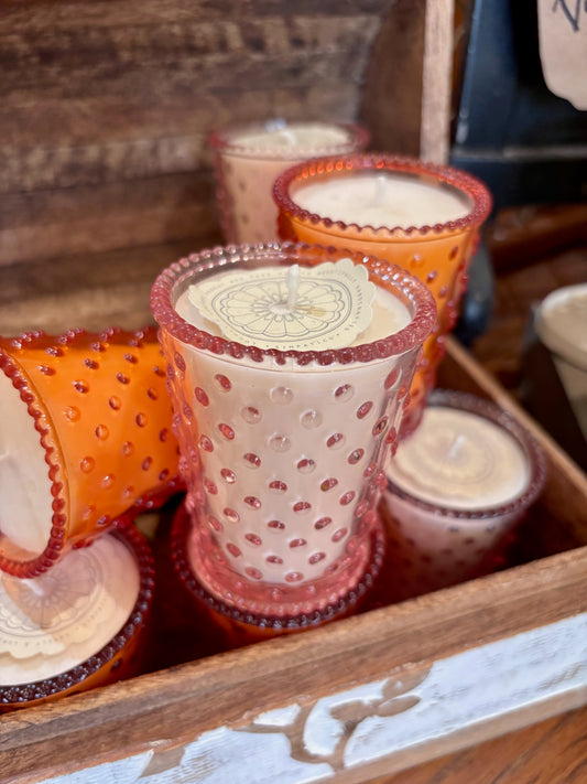 Honeysuckle - 3.5 oz Hobnail Votive Candle