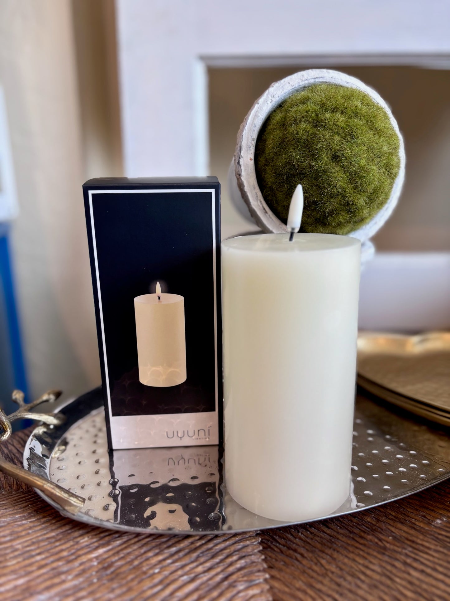 Ivory Flameless Pillar Candle 3 x 6