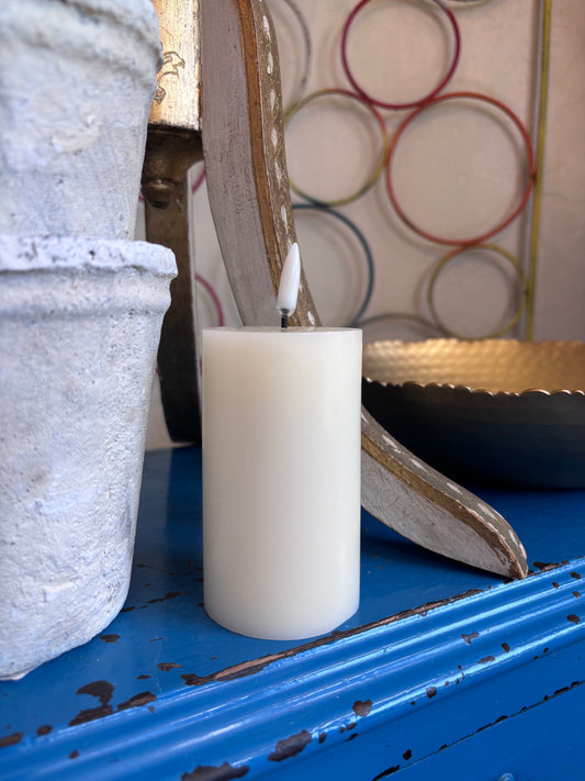 Ivory Flameless Pillar Candle 2 x 4