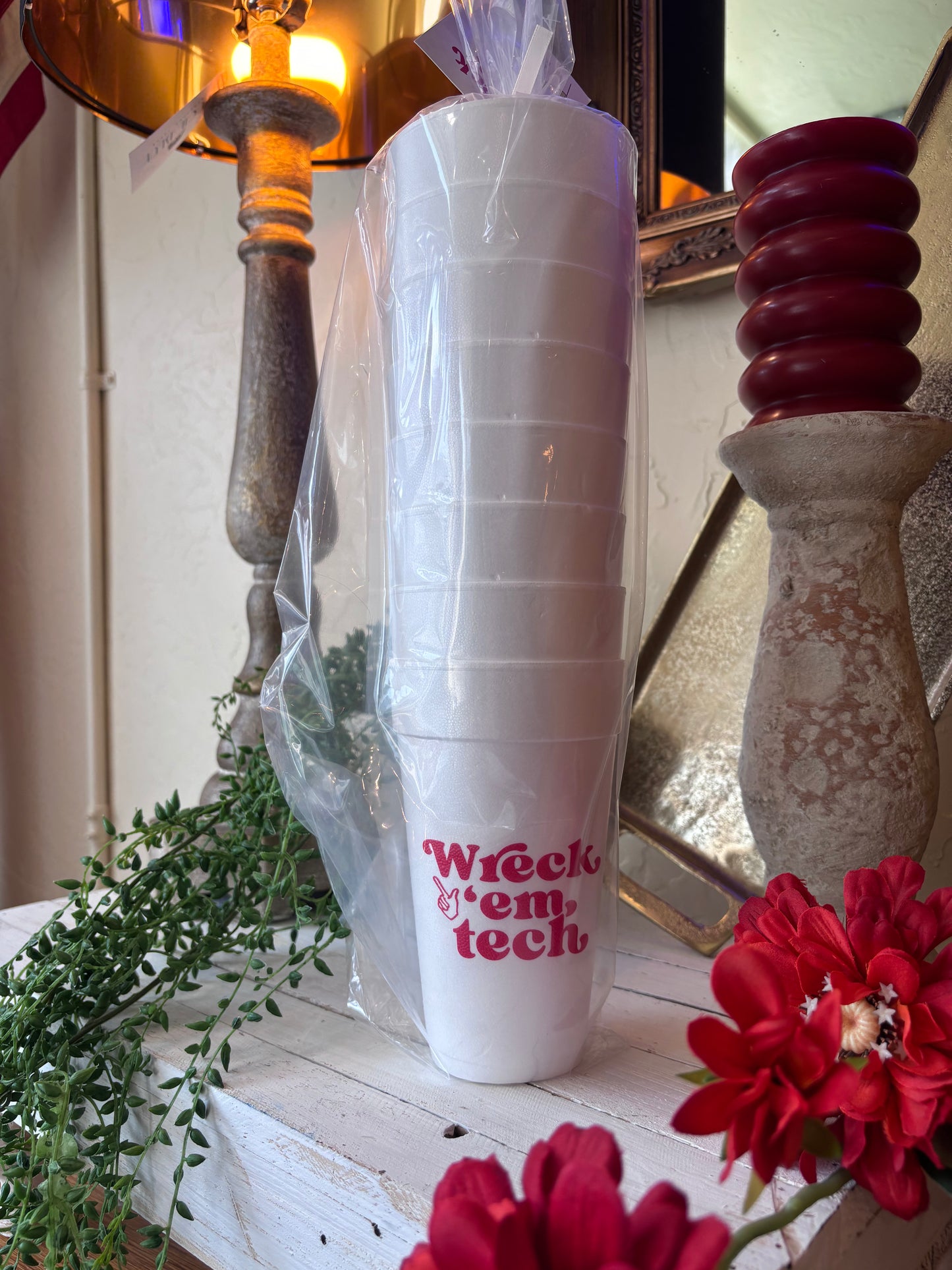 Texas Tech Styrofoam Cup Set of 8