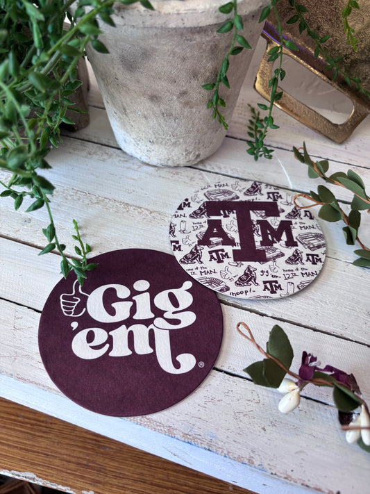 Texas A&M Coasters Set of 25