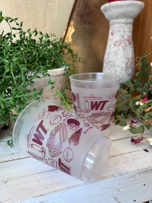 WTAMU Shatterproof Cups Set of 8