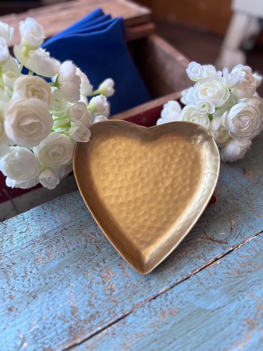 Hammered Heart Tray