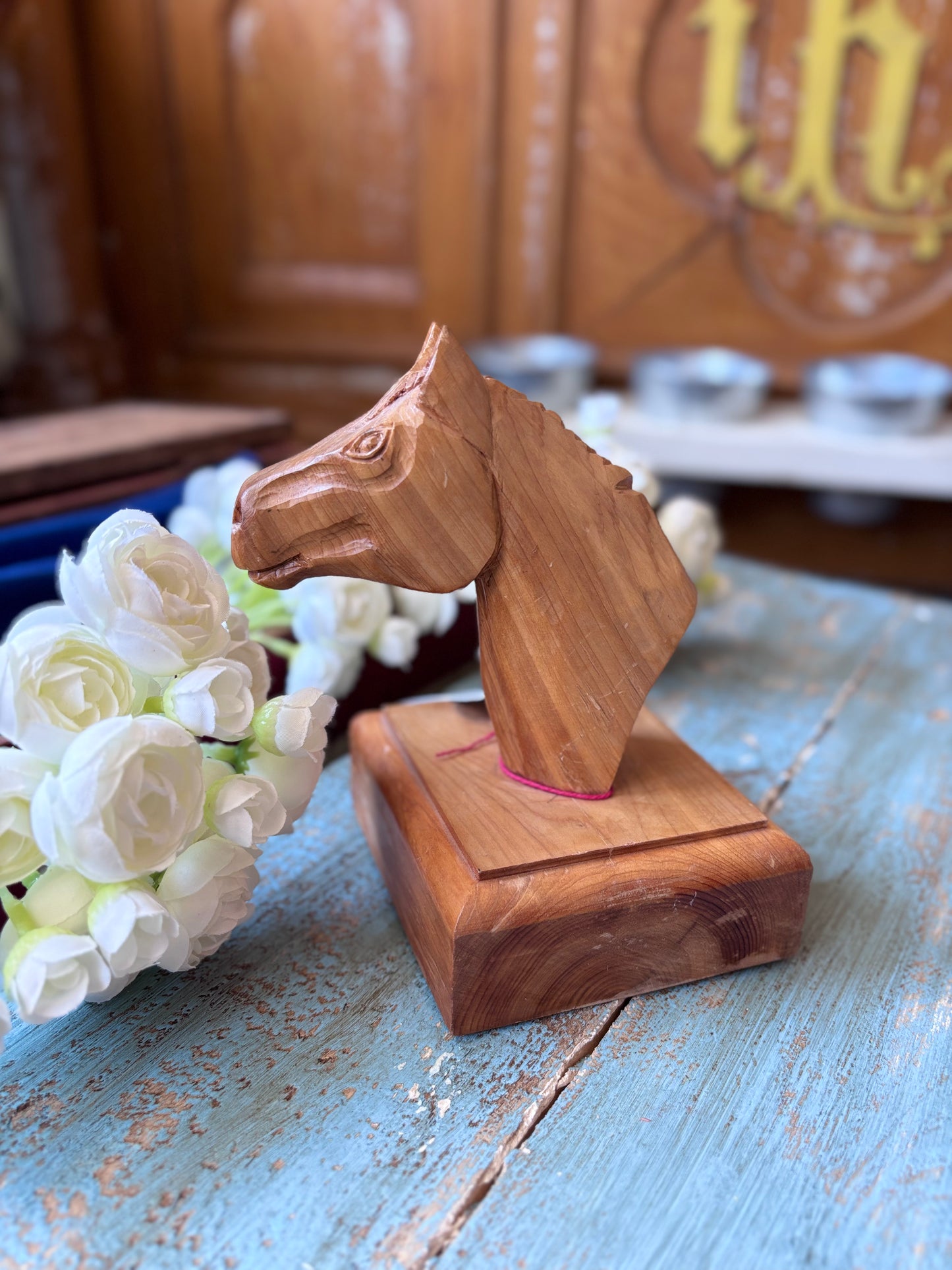 Wooden Rustic Horse Head