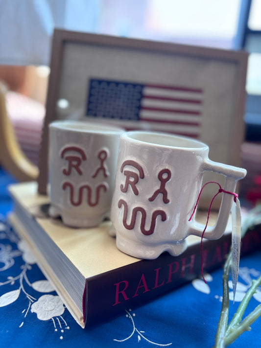 Frankoma Ranch Brands Set 2 Mugs