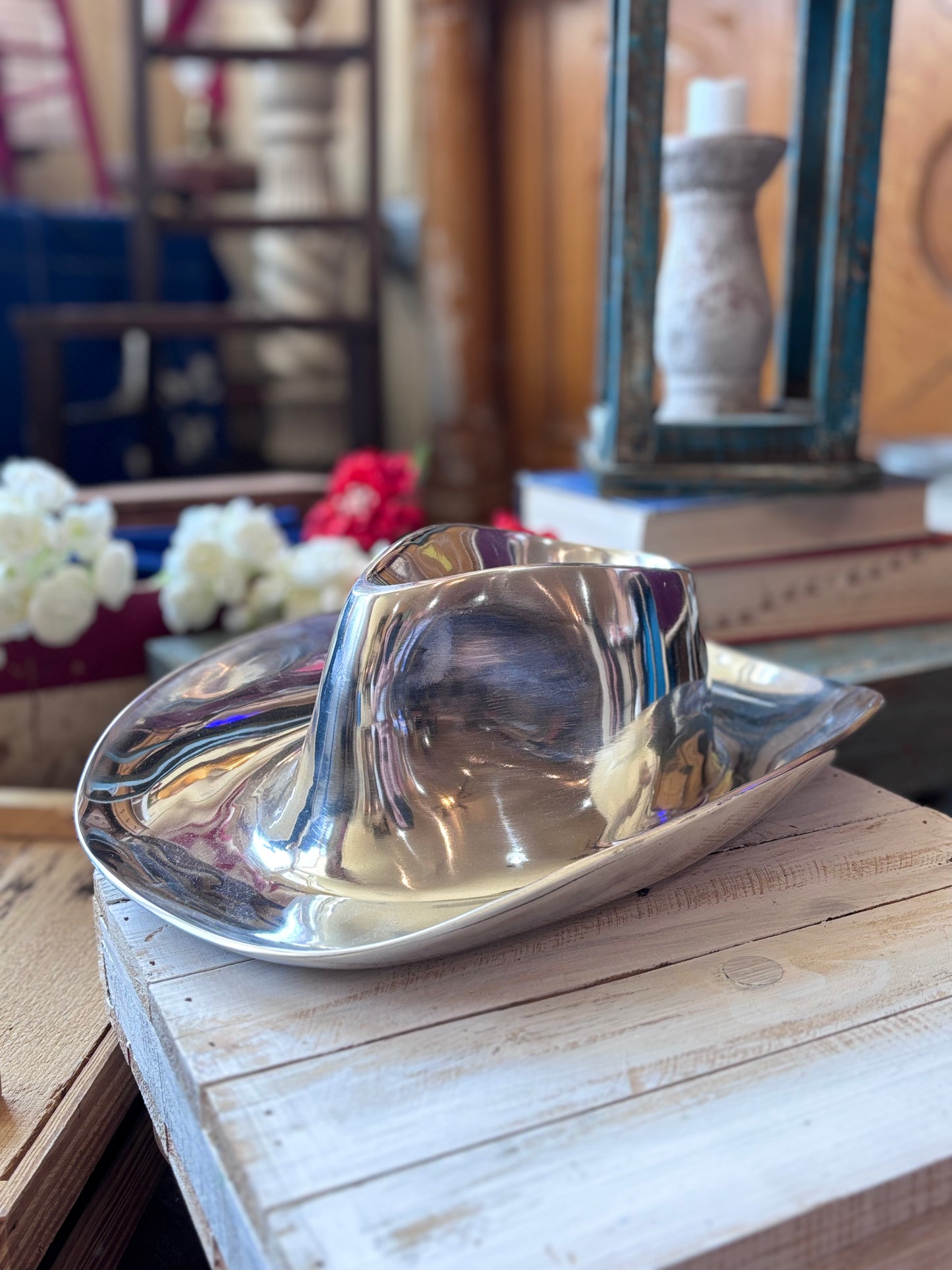 Cowboy Hat Snack Server Chip & Dip