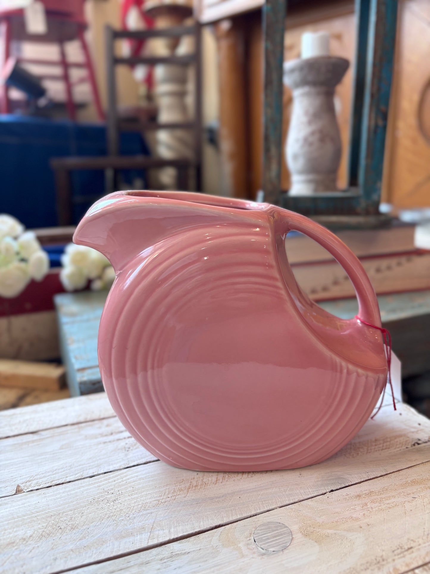 Fiesta Rose Disk Pitcher - Vintage