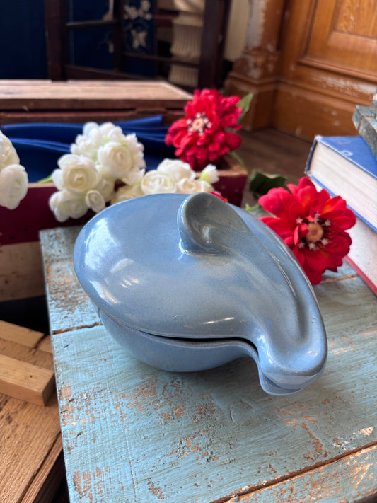 Blue Frankoma Dish w Lid