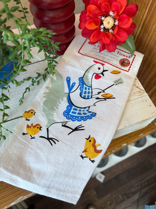 Flippin Chicken Tea Towel
