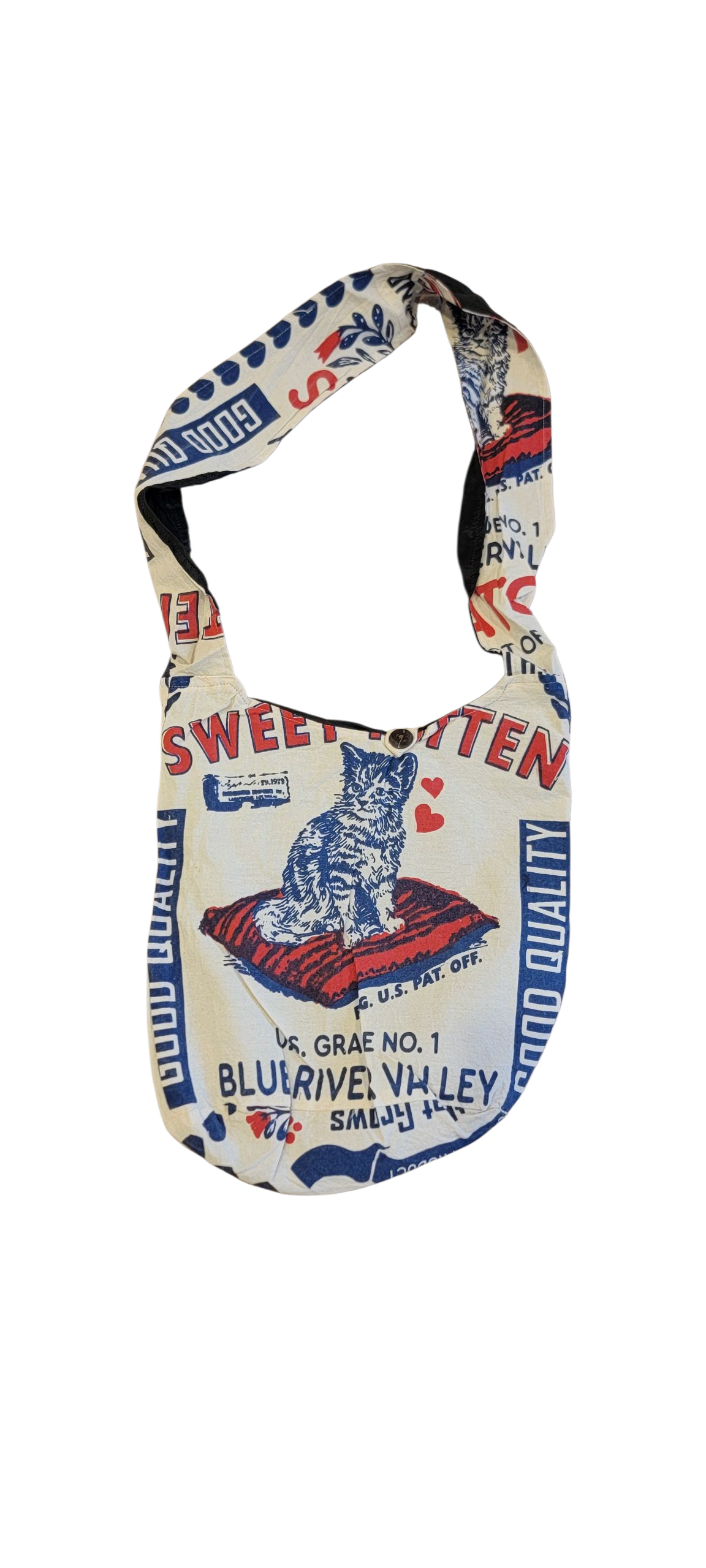 BA773 Reproduction of Flour Sack Vintage Cotton Lama Bag