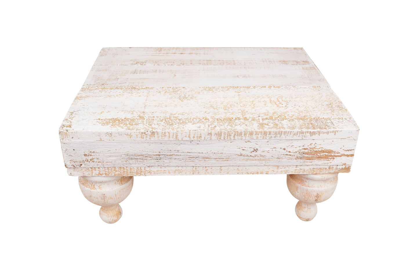 Chula Cake Table Display-Reclaimed Wood-White Small