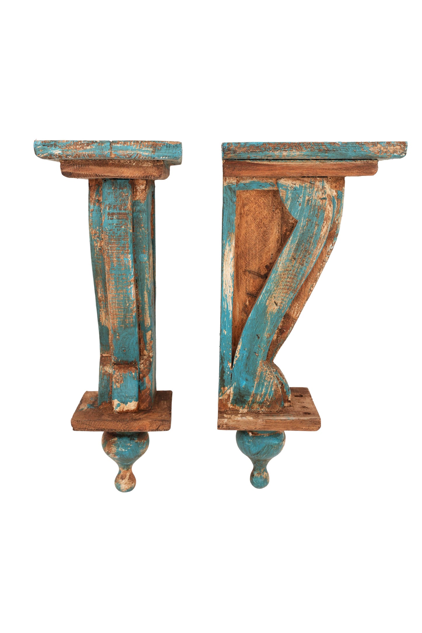 Mopac Farmhouse-Bookend-Corbel-6Wx8Dx18H-Turquoise