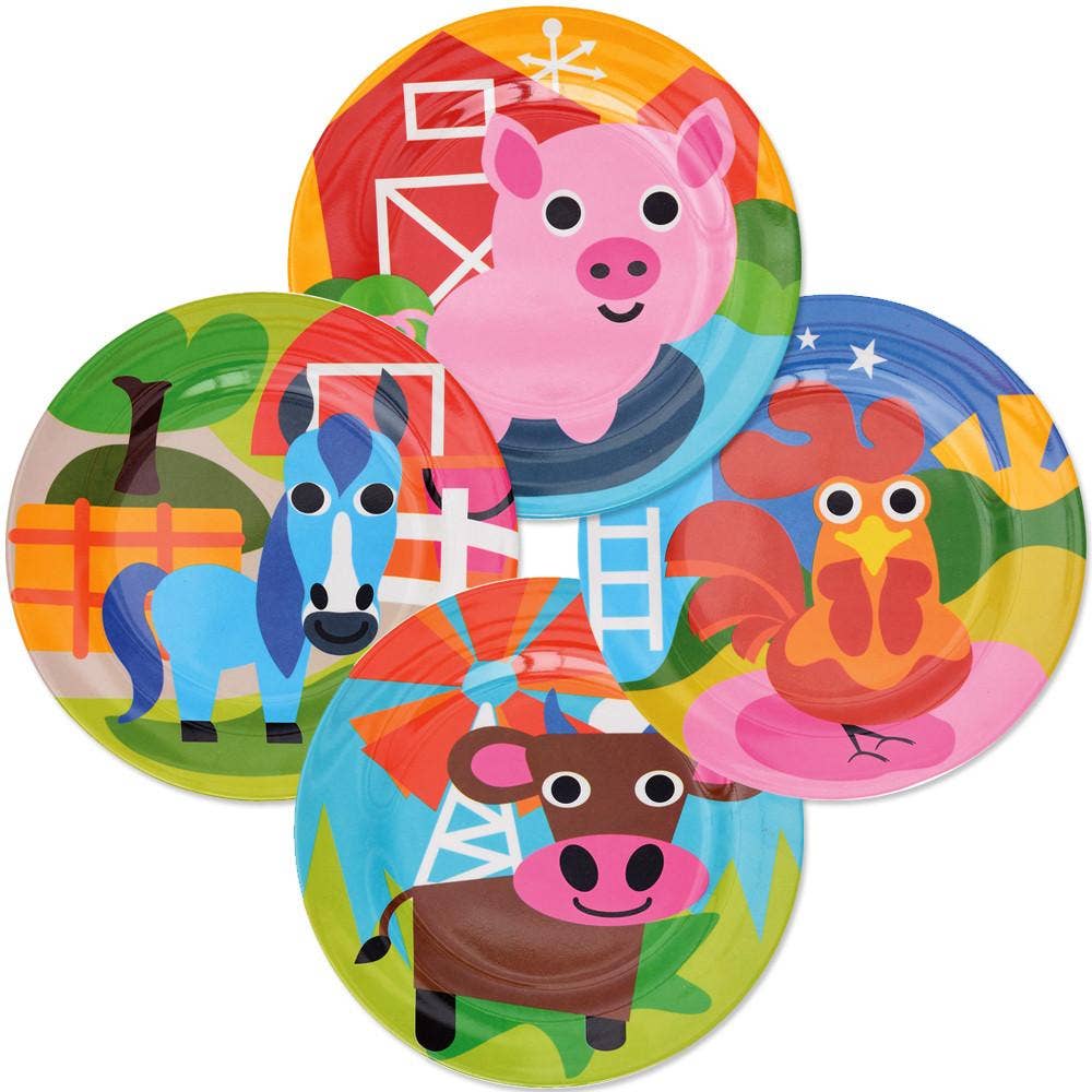 Farm Kids Plate Set