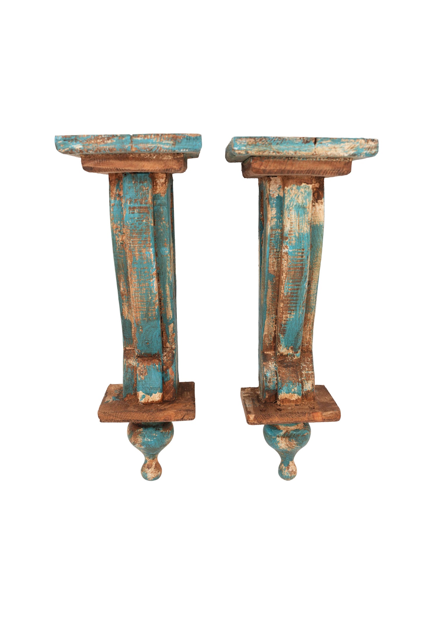 Mopac Farmhouse-Bookend-Corbel-6Wx8Dx18H-Turquoise