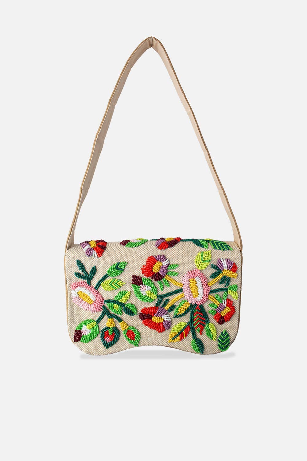 Wildflower Bloom Beaded Shoulder Bag