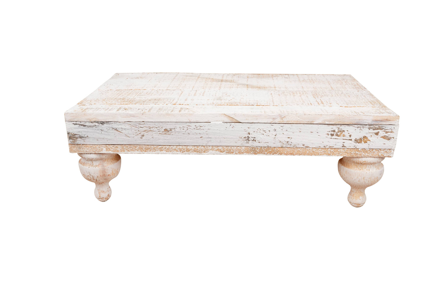 Chula Cake Table Display-Reclaimed Wood-White Small