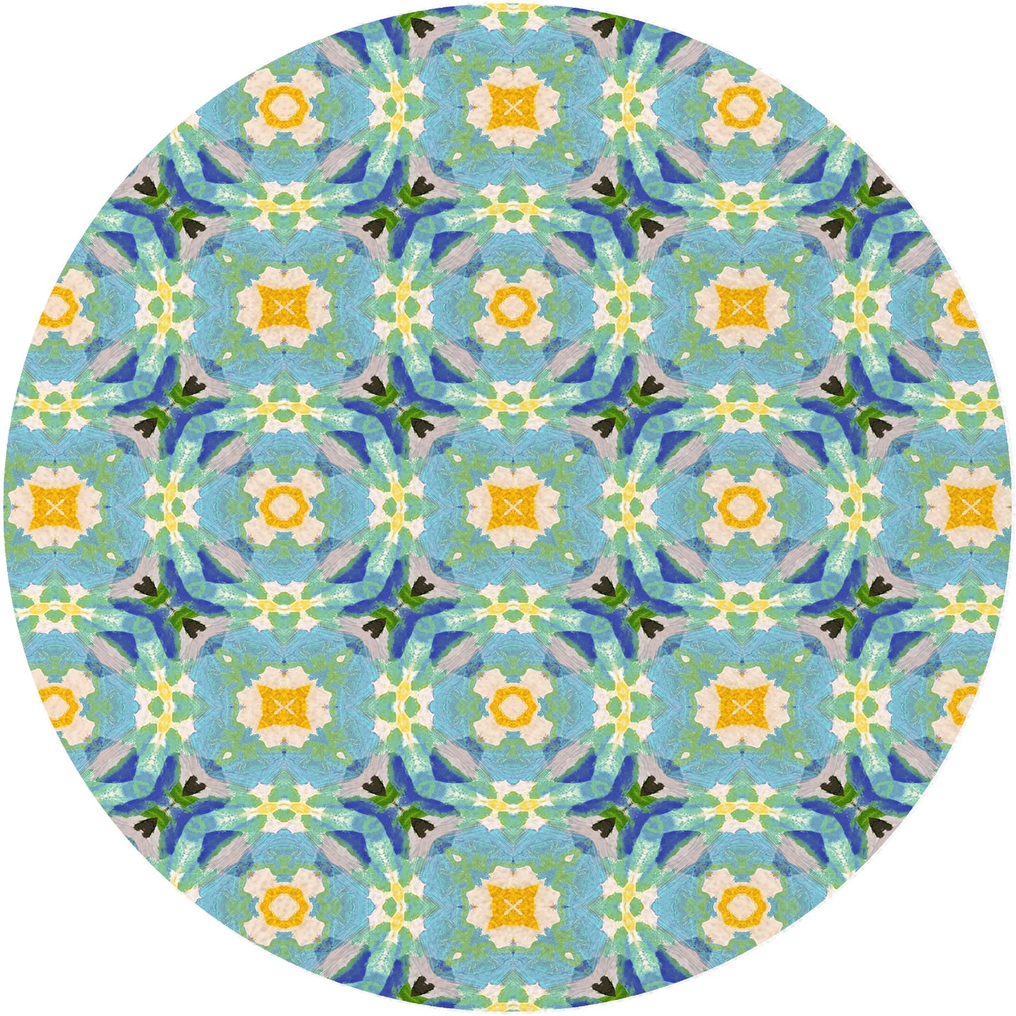 Chelsea Blue Laura Park Tempered Glass Cutting Board: Small Rectangle(8" x 11")