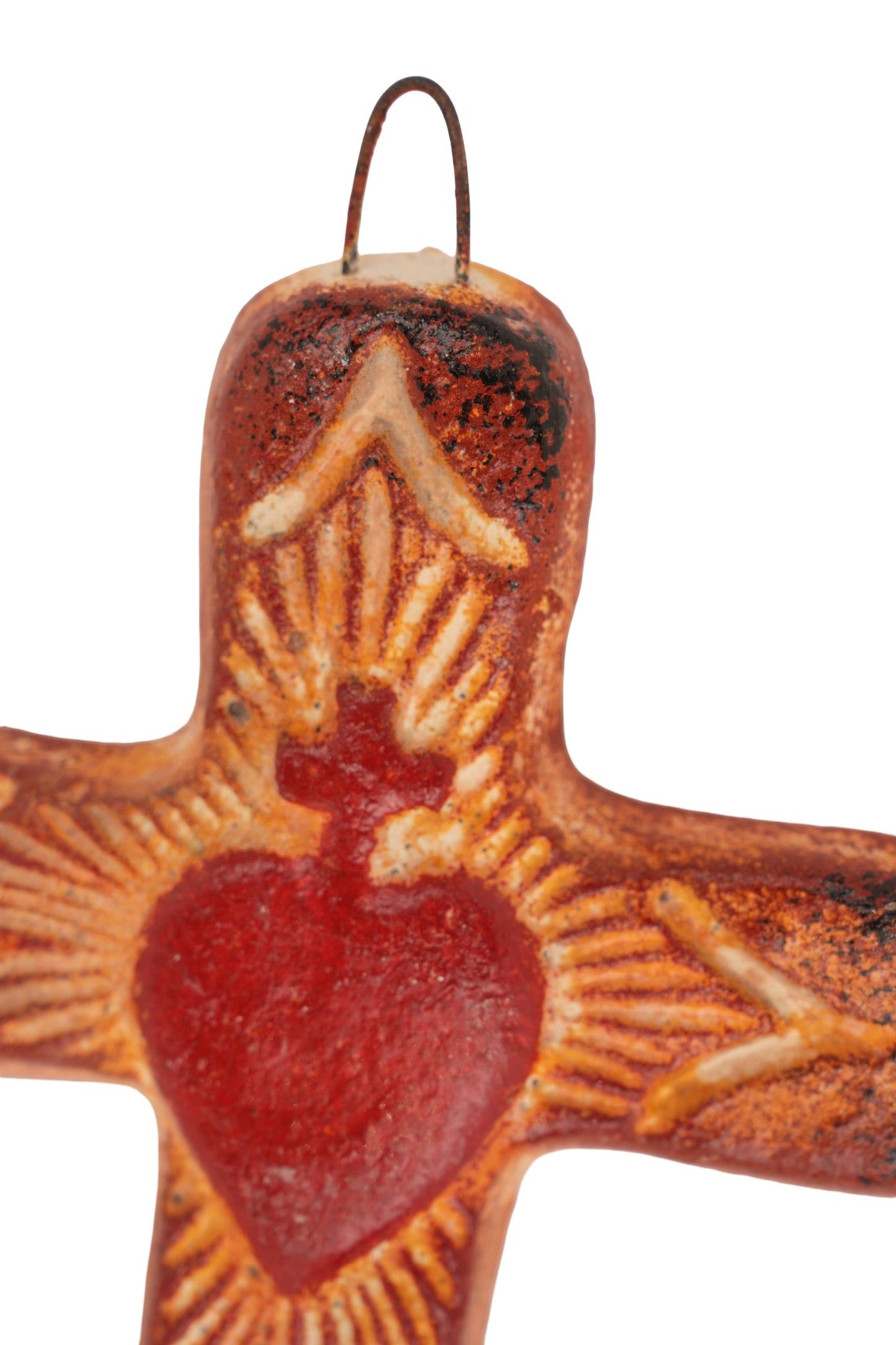 Zocalo Clay Cross-Handmade-Gorgeous-Wall-5x7.5 in-3 Colors: Turquoise