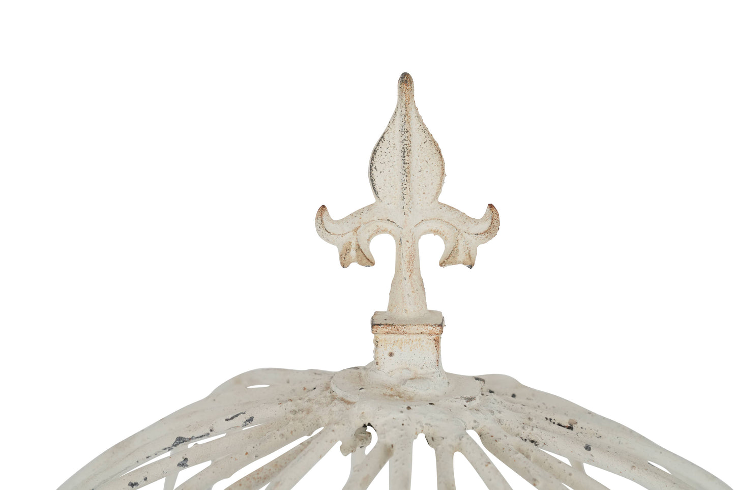 Trenton Large Farmhouse Iron White Topiary-White Large