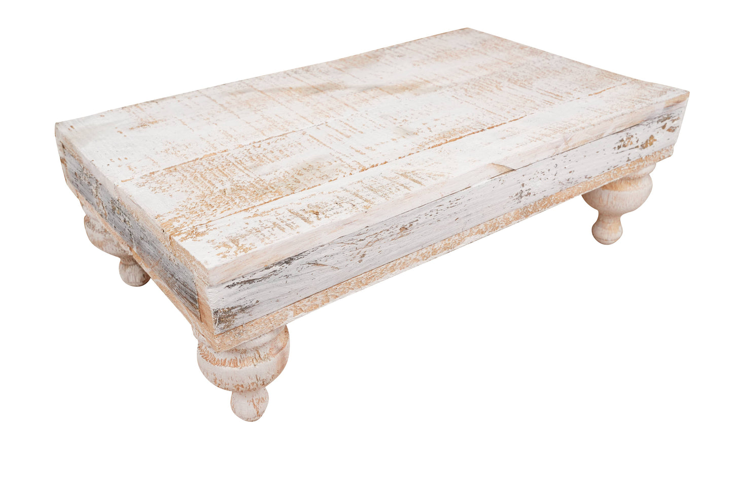 Chula Cake Table Display-Reclaimed Wood-White Small