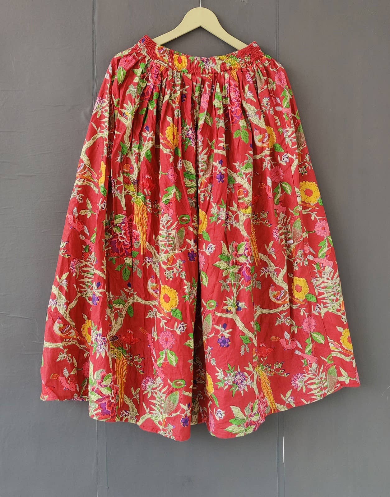 Floral Summer Cotton Skirt Casual Loose Skirts