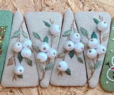 Xmas Theme Embroidered Hair Barrette, Christmas Collection: 13.