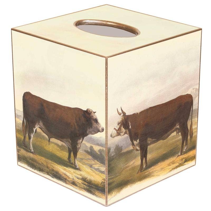 Bull Tissue Box: Paper Mache
