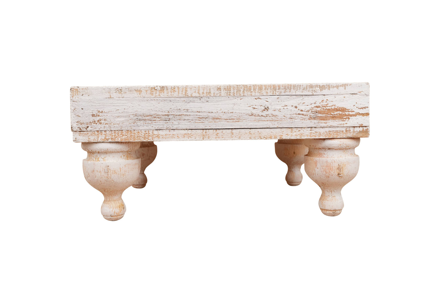 Chula Cake Table Display-Reclaimed Wood-White Small