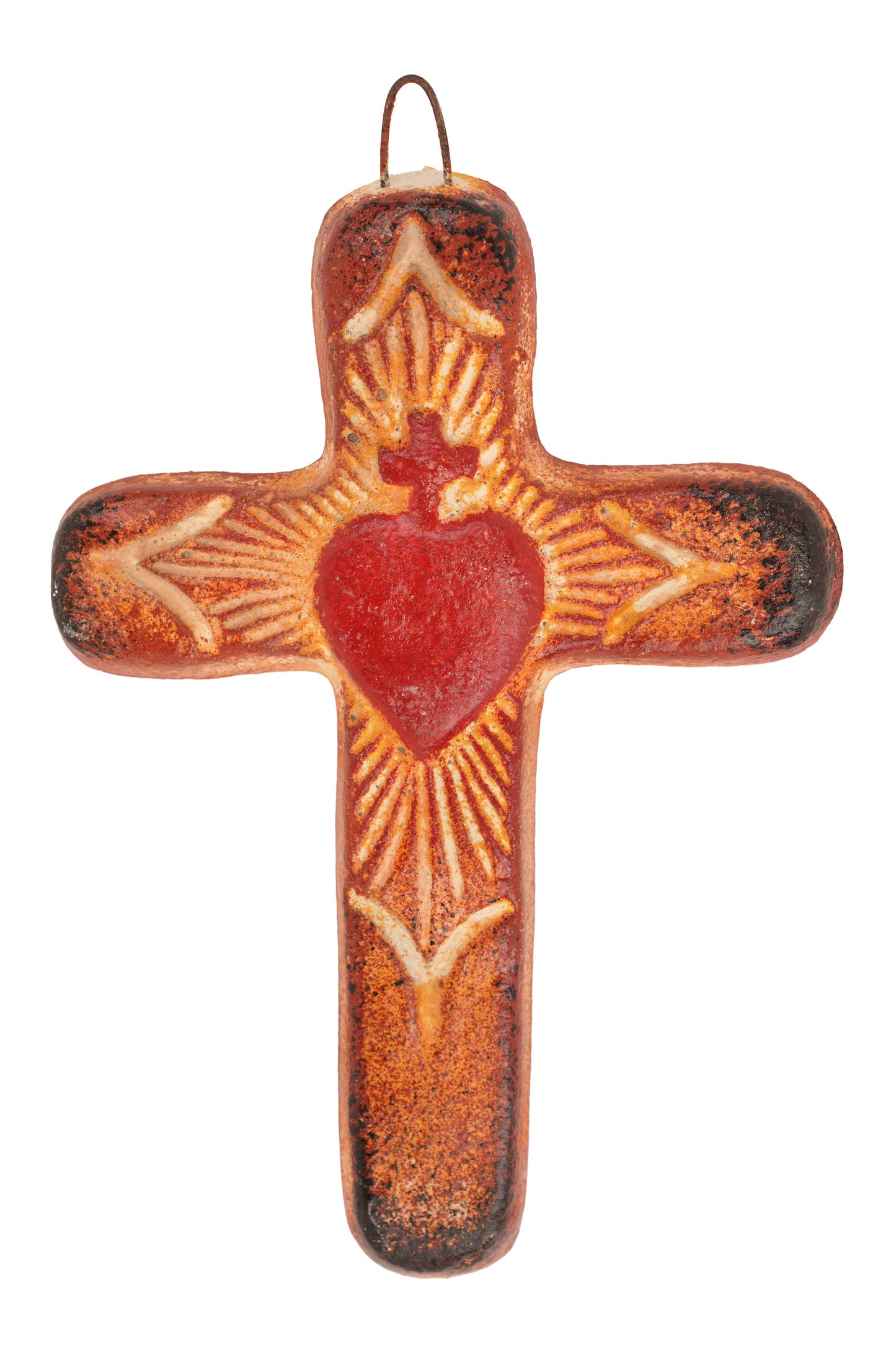 Zocalo Clay Cross-Handmade-Gorgeous-Wall-5x7.5 in-3 Colors: Red