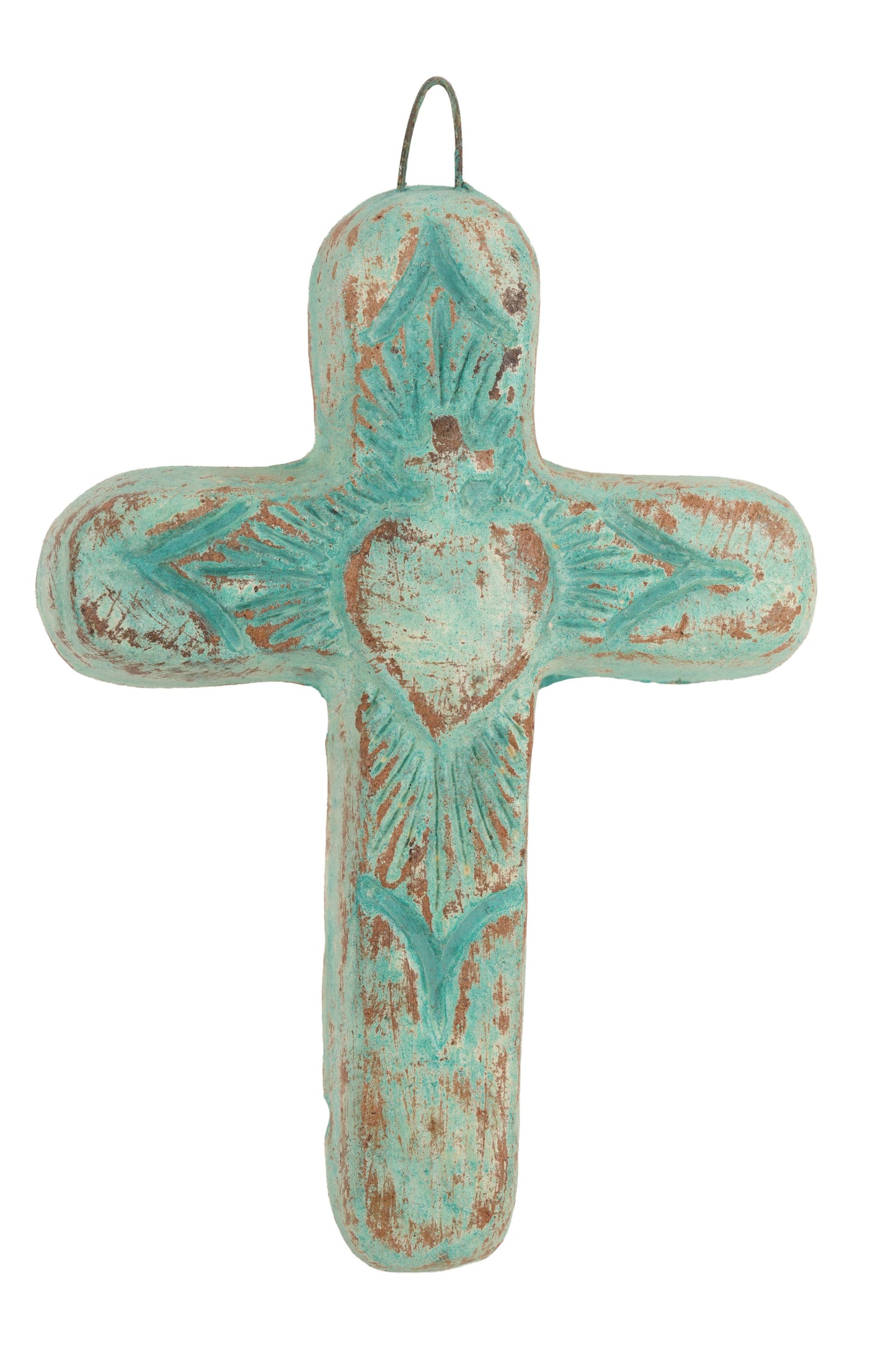 Zocalo Clay Cross-Handmade-Gorgeous-Wall-5x7.5 in-3 Colors: Red