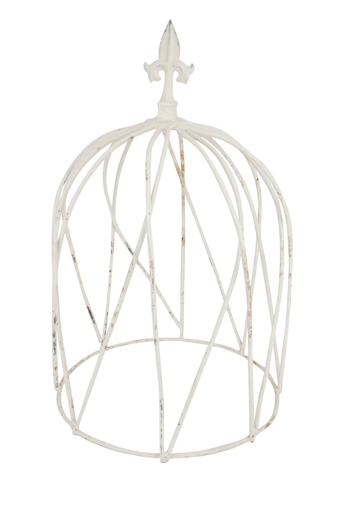 Trenton Large Farmhouse Iron White Topiary-White Large
