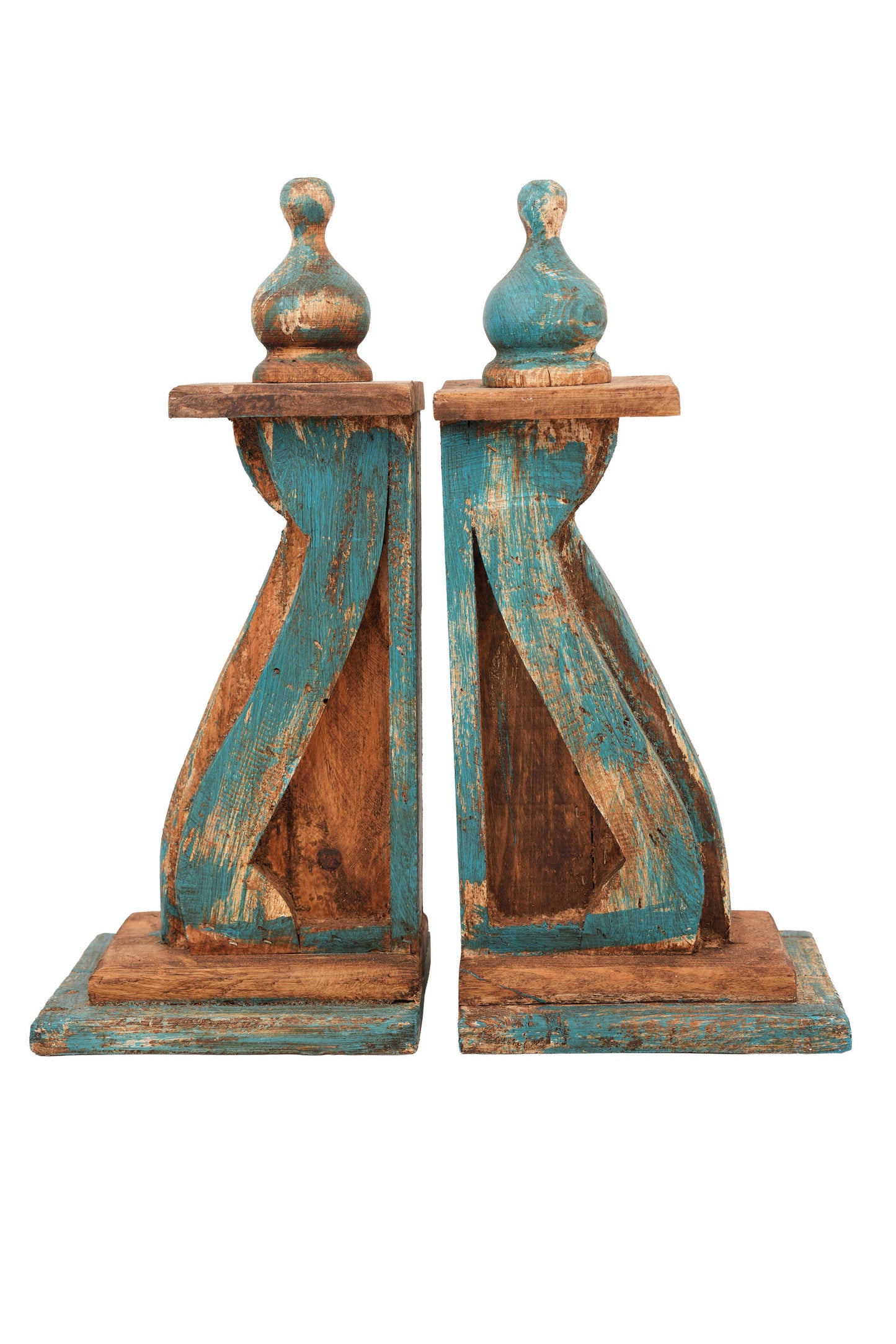 Mopac Farmhouse-Bookend-Corbel-6Wx8Dx18H-Turquoise